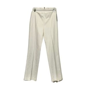 NWT Antonio Melani Greta flared Pants, white, 8, office, classic, minimalist
